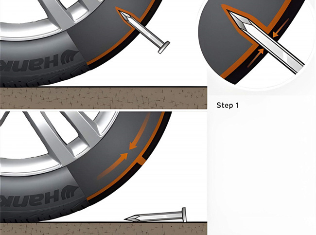 Self Repairing Tyre New Technique Anti Puncture Tyre DX640